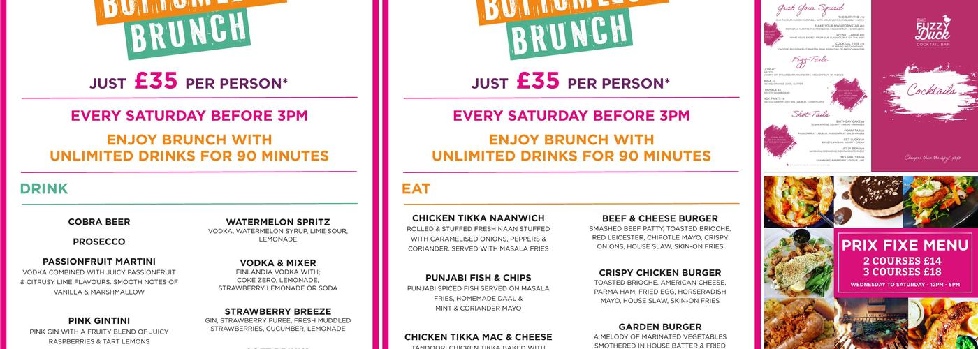 The Fuzzy Duck Cocktail Bar & Gastro Kitchen Menu