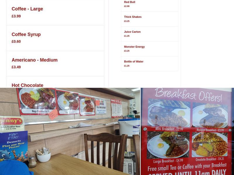 Jenny's Restaurants - Nuneaton Menu