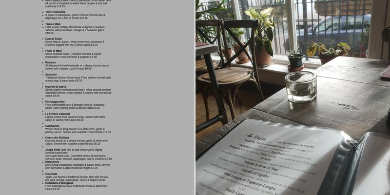 Il Piccolinos Ltd Menu