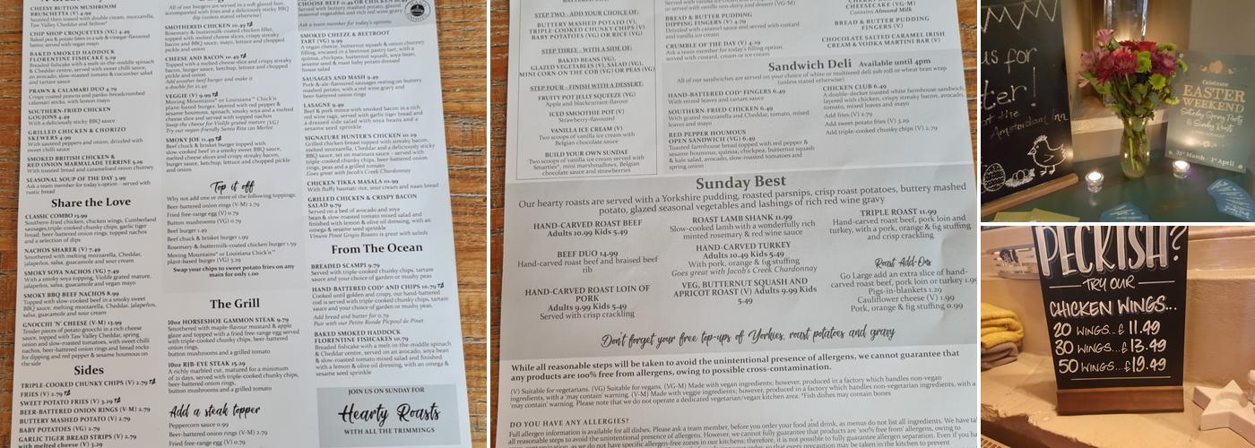 Amsterdam Inn Shoreham Menu