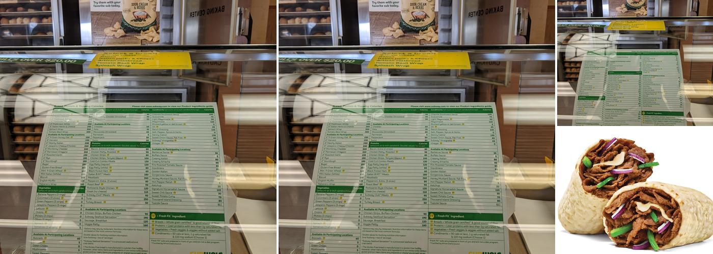 Subway Menu