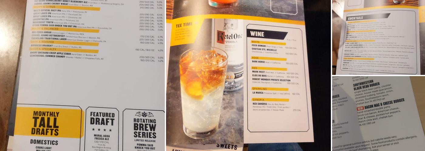 Buffalo Wild Wings Menu