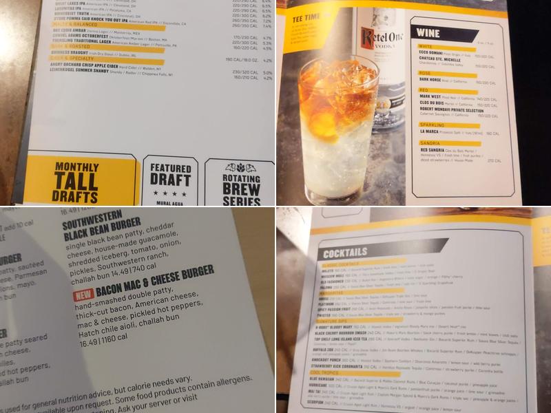 Buffalo Wild Wings Menu
