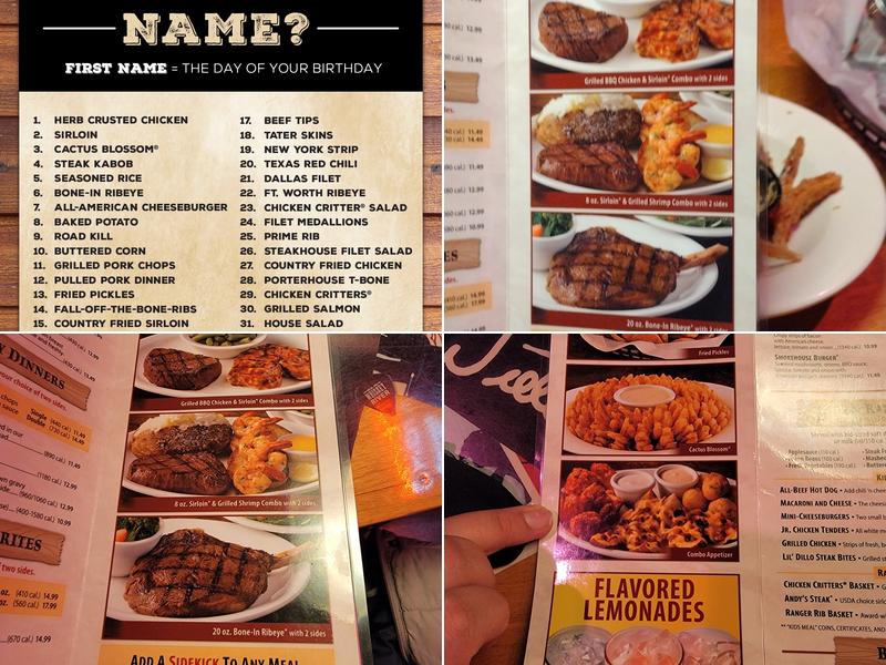 Texas Roadhouse Menu