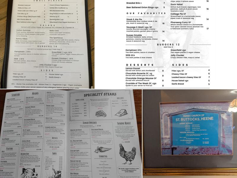The Egremont Pub Menu