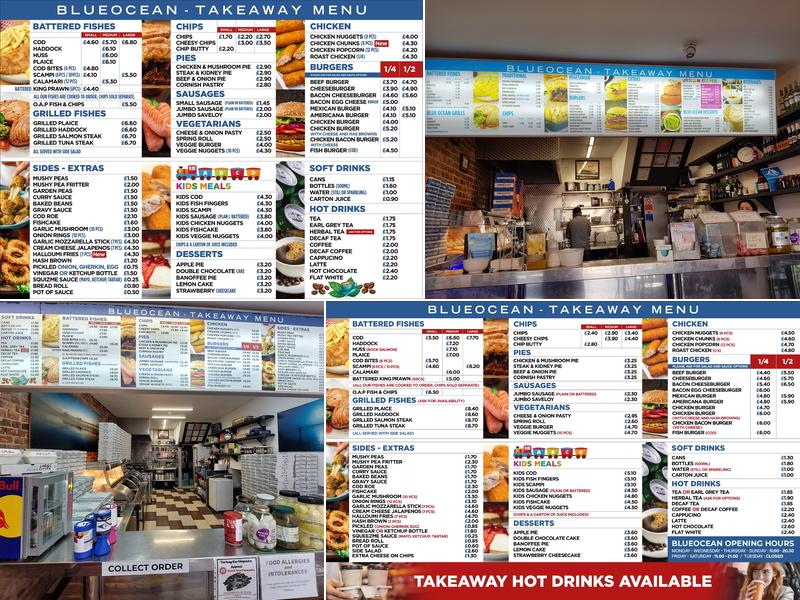 Blue Ocean Fish & Chips Menu
