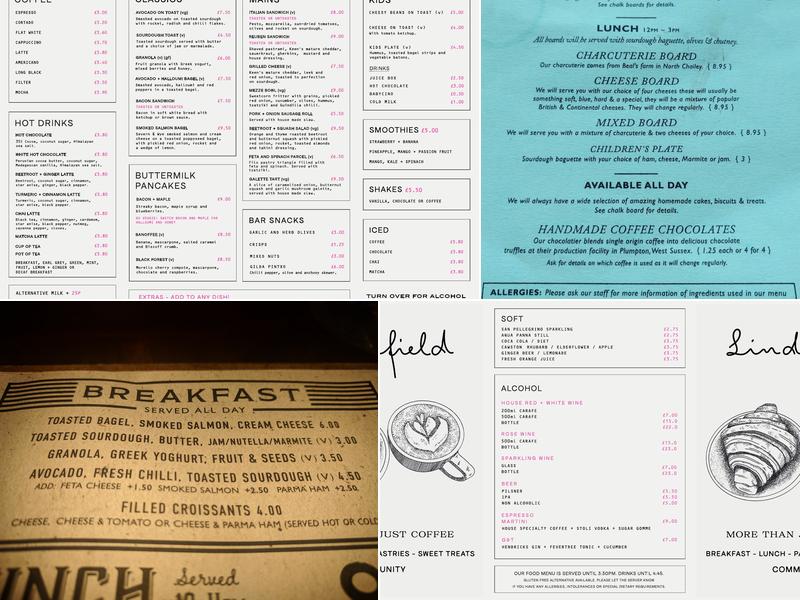 Lindfield Coffee Works Menu