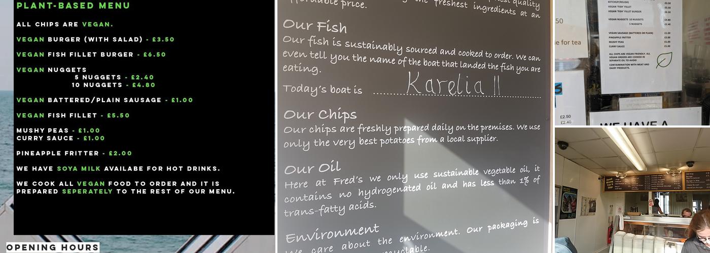 Fred's Fish and Chips Menu