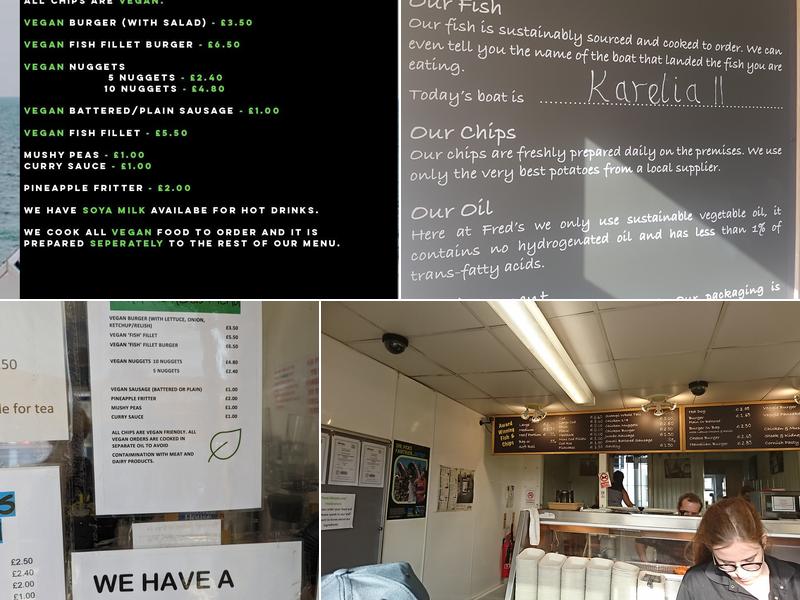 Fred's Fish and Chips Menu