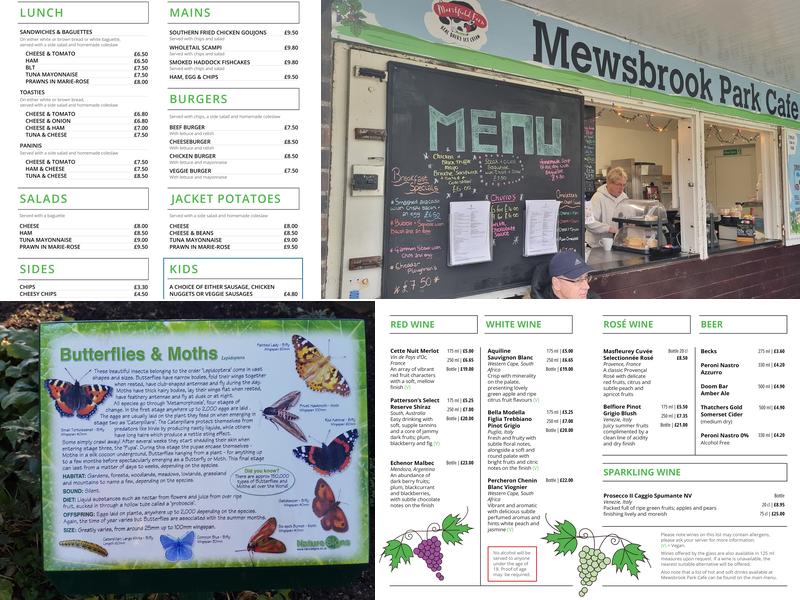 Mewsbrook Park Cafe Menu