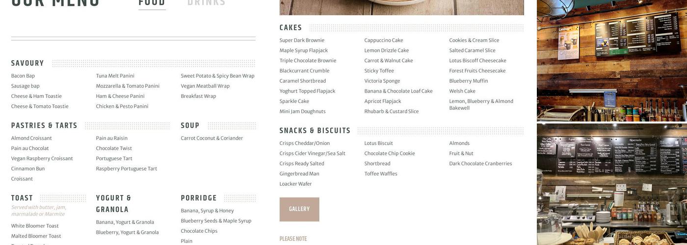 Coffee#1 Fareham Menu