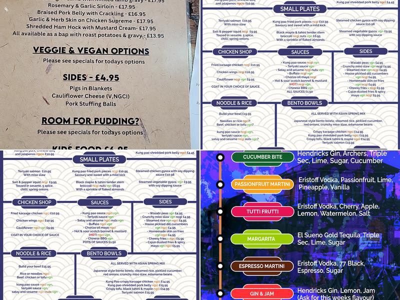 The Railway Inn Menu