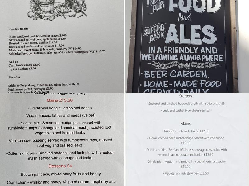 The Battle Of Trafalgar Menu