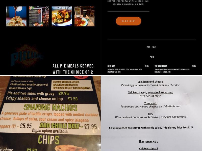 The Fiddlers Elbow Menu