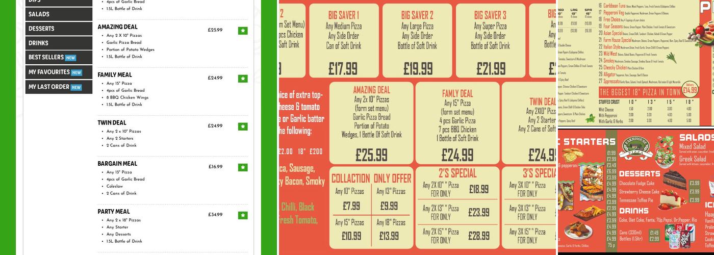 Farmhouse Pizza (Brighton) Menu