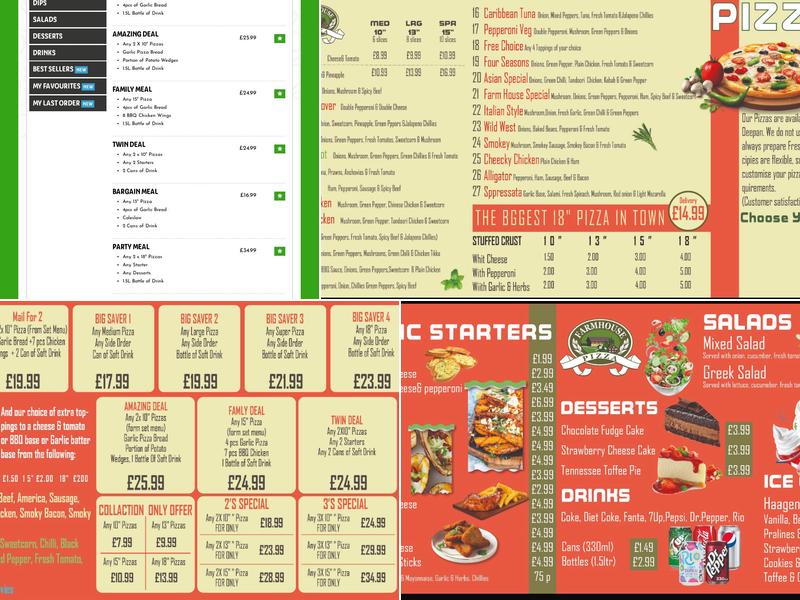 Farmhouse Pizza (Brighton) Menu