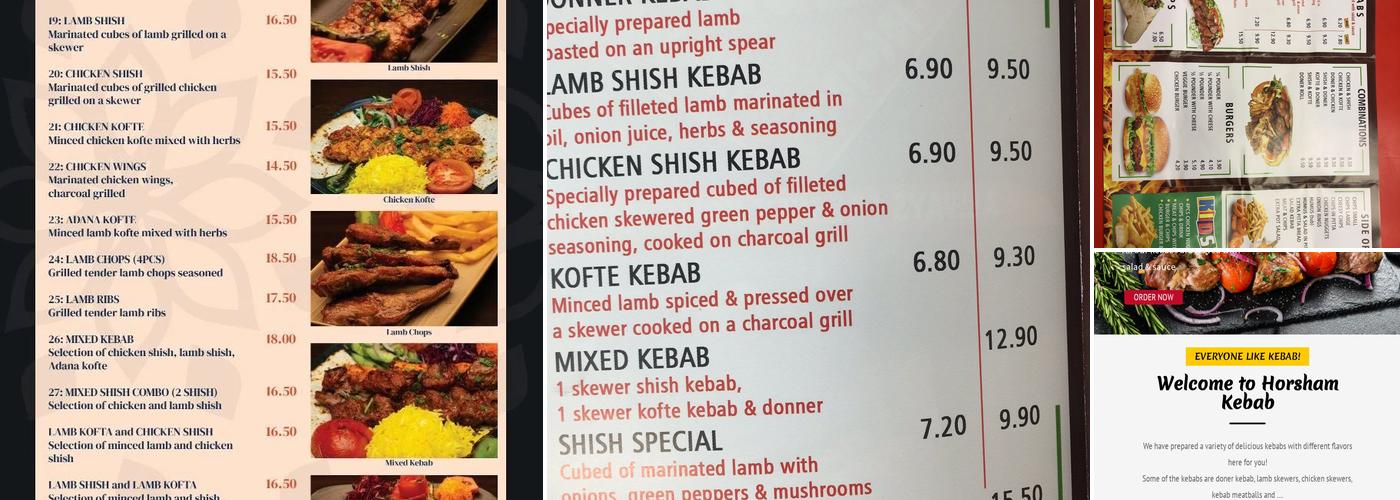 Horsham Kebab Menu