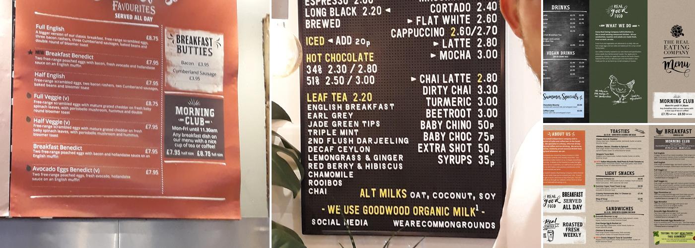 Real Eating Company Menu