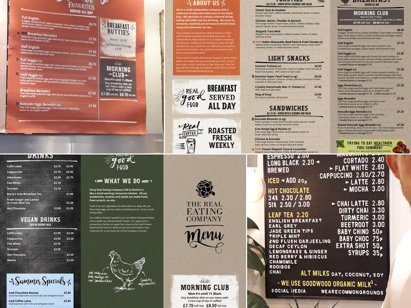 Real Eating Company Menu