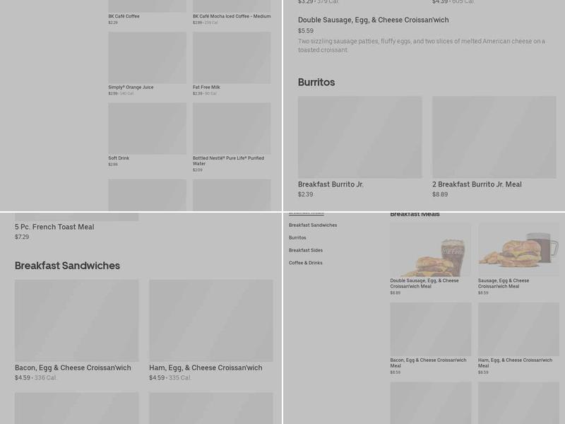 Burger King Menu