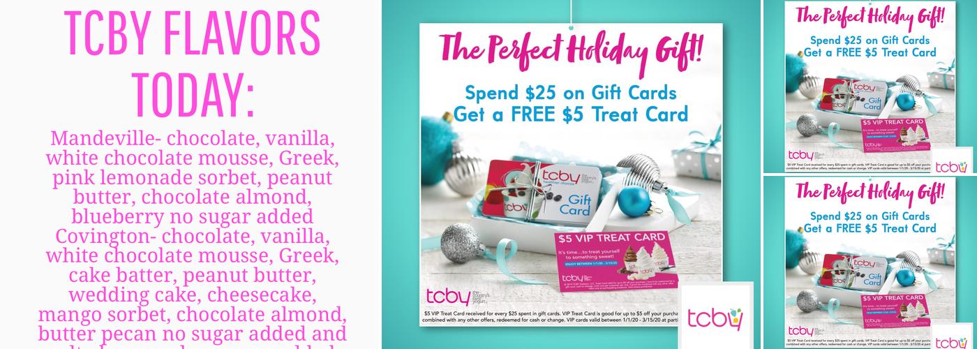 TCBY Menu