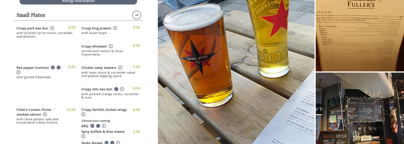 The Trinity, Borough Menu