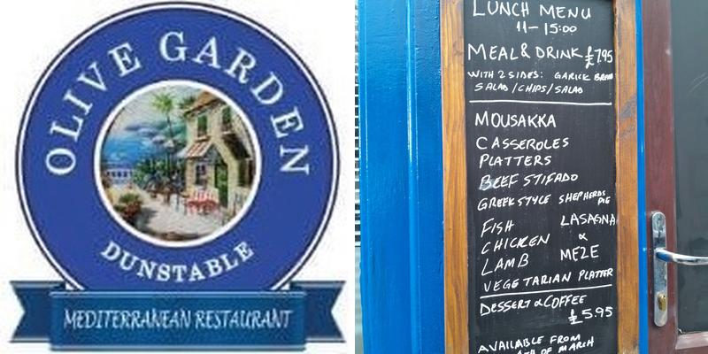 Olive Garden restaurant Dunstable Menu