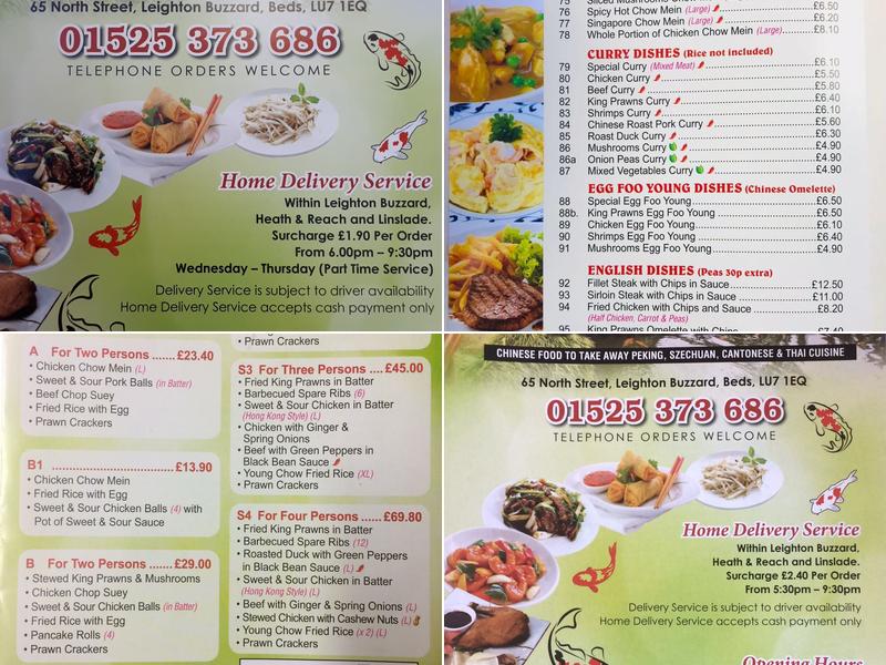 Golden Harvest Menu