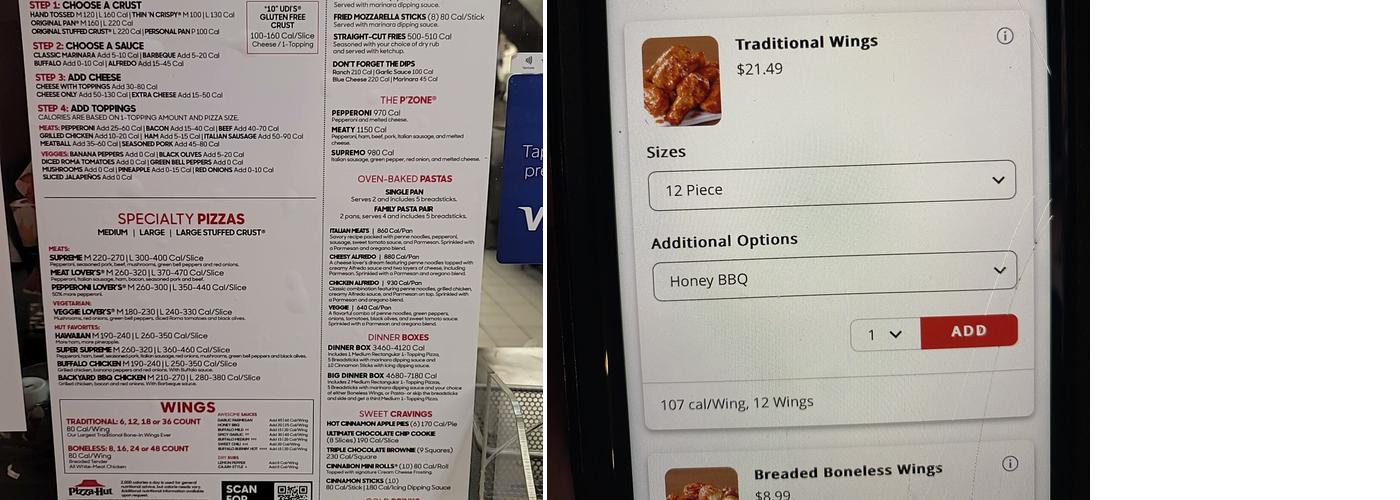 Pizza Hut Menu