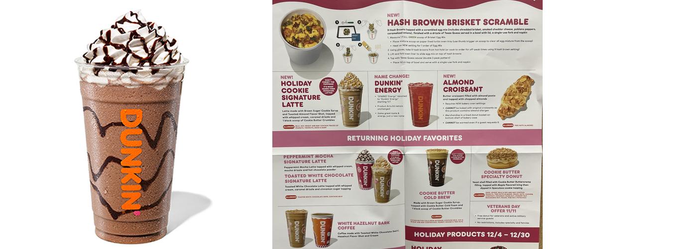 Dunkin' Menu