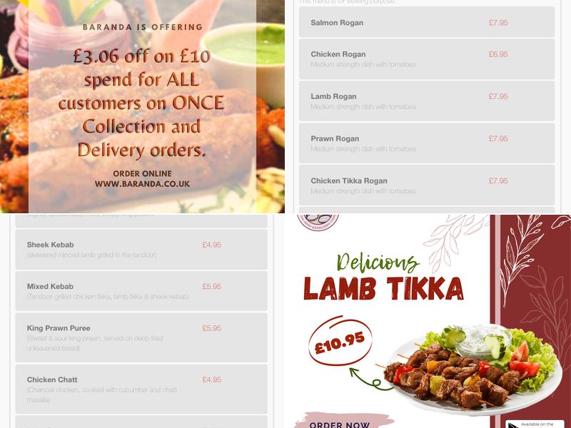 Baranda Restaurant Menu