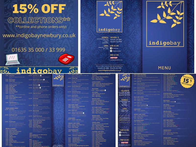 Indigo Bay Menu