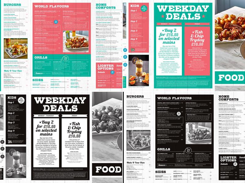 The Black Horse Menu