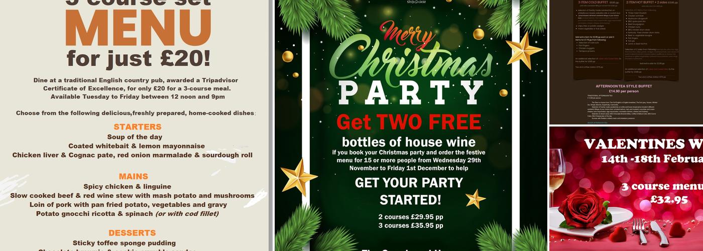 The Coach & Horses Menu