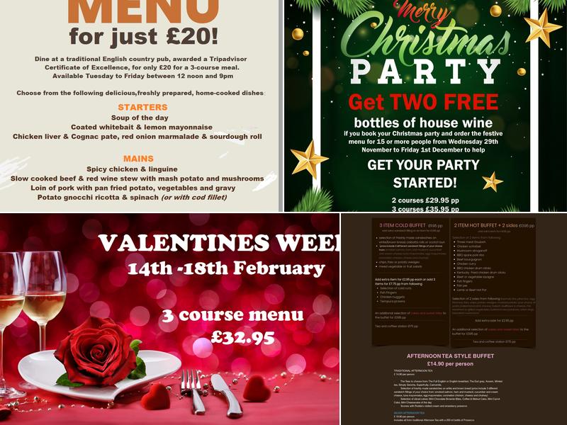 The Coach & Horses Menu