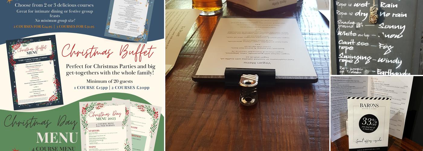 The Shinfield Arms Menu