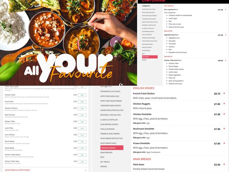 Nanu's Takeaway Menu