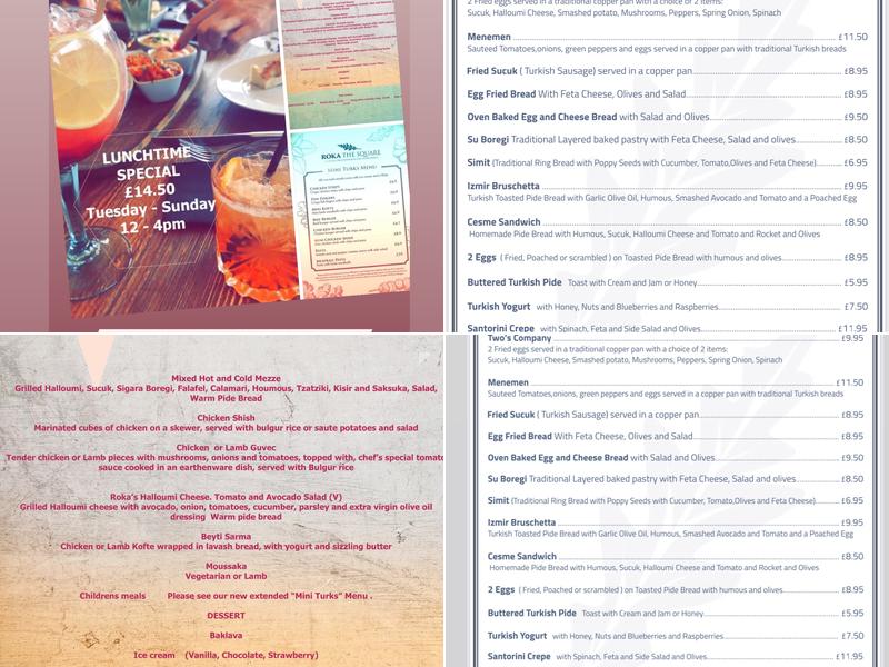 Roka the Square Menu