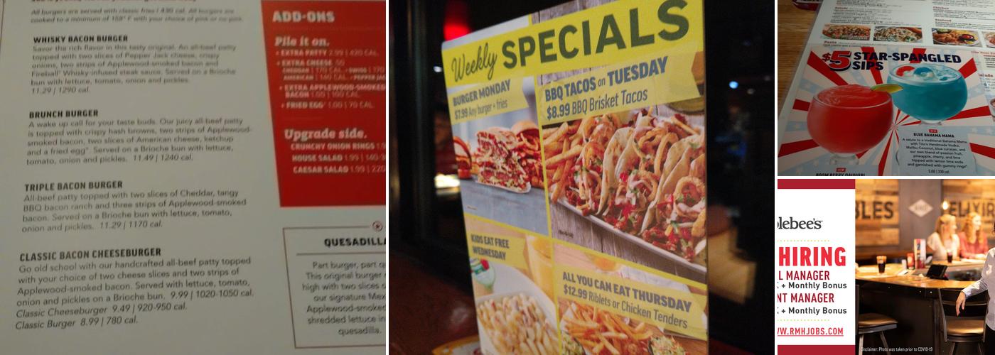 Applebee's Grill + Bar Menu