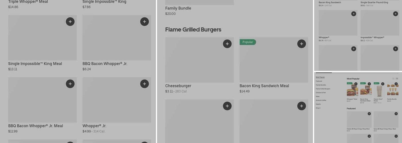 Burger King Menu