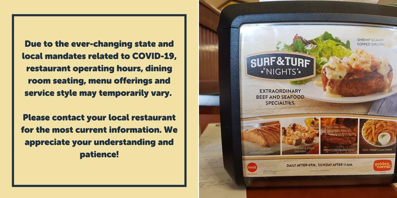 Golden Corral Buffet & Grill Menu