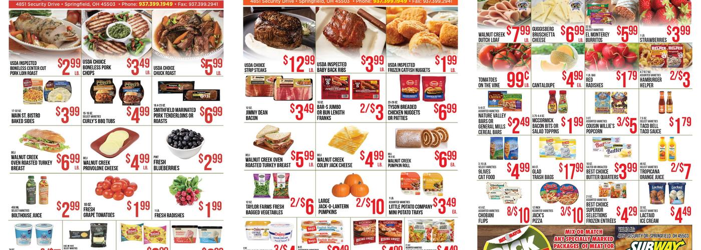 Subway Menu
