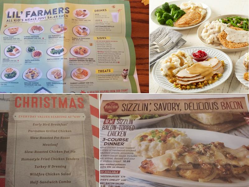 Bob Evans Menu