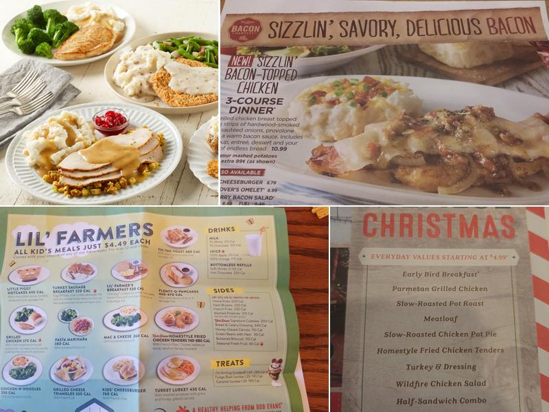Bob Evans Menu