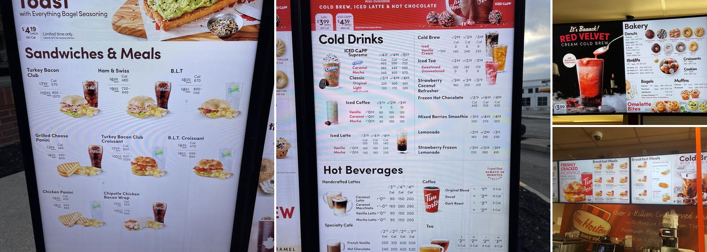 Tim Hortons Menu