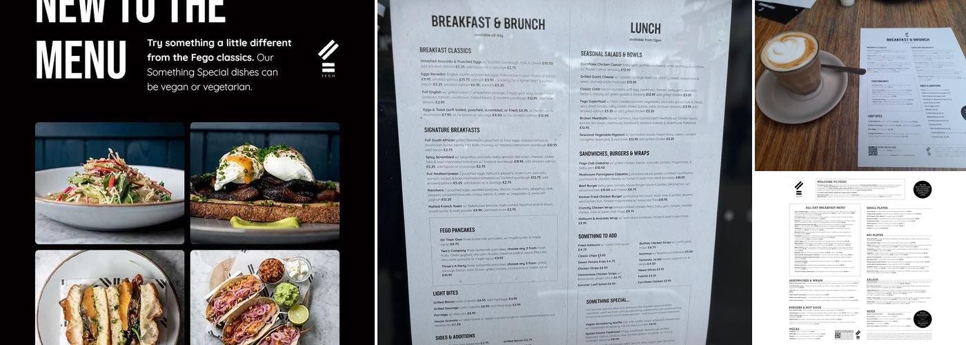 Fego Restaurant Beaconsfield Menu