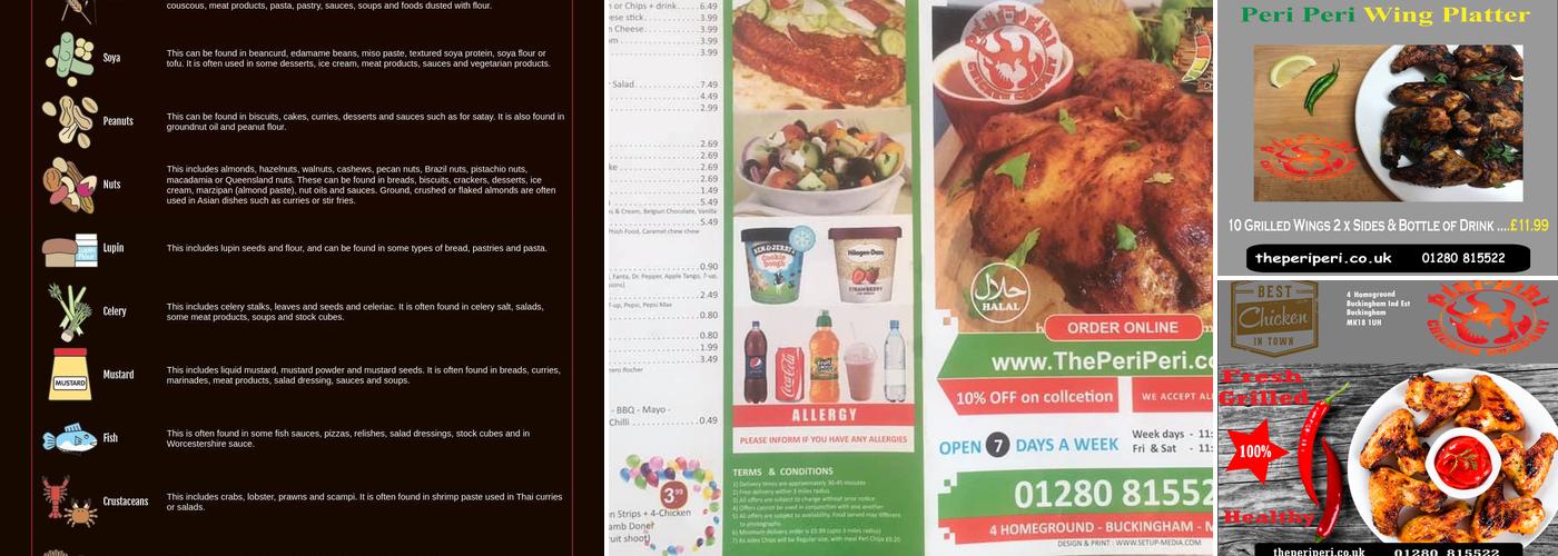 The Peri Peri Chicken Company Menu