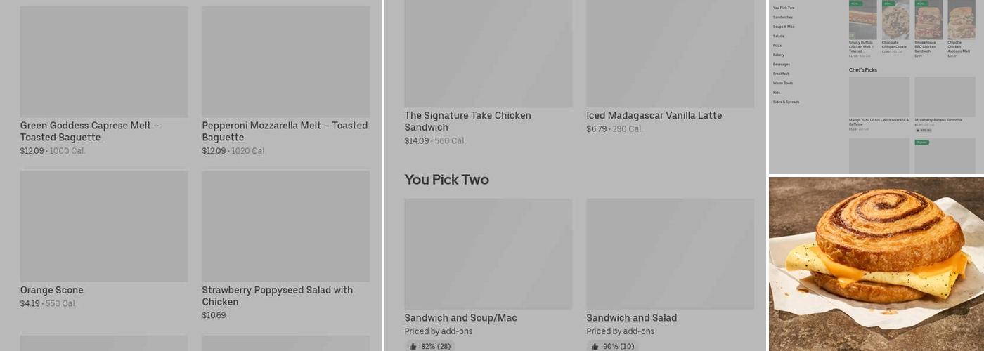 Panera Bread Menu