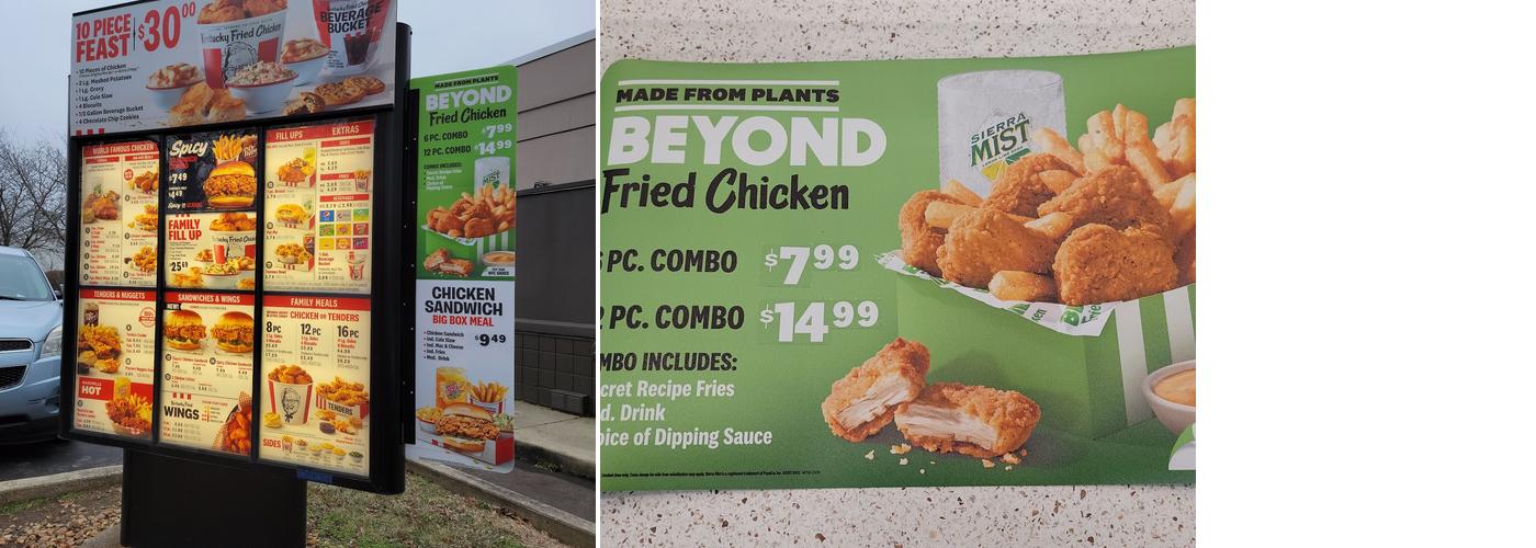 KFC Menu