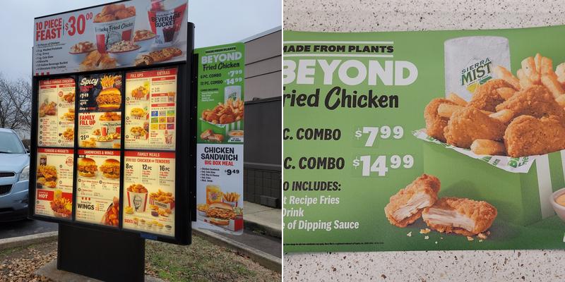 KFC Menu